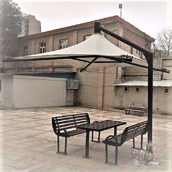 Column-Supported Fabric Shade — 02