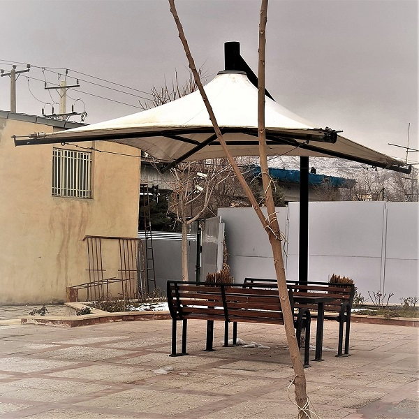 Column-Supported Fabric Shade — 03