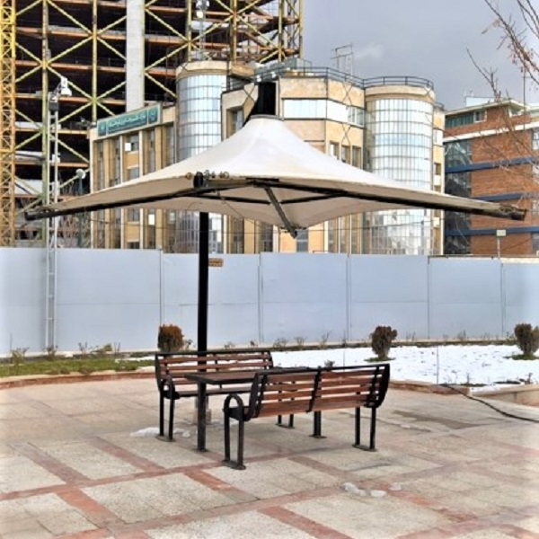 Column-Supported Fabric Shade — 04
