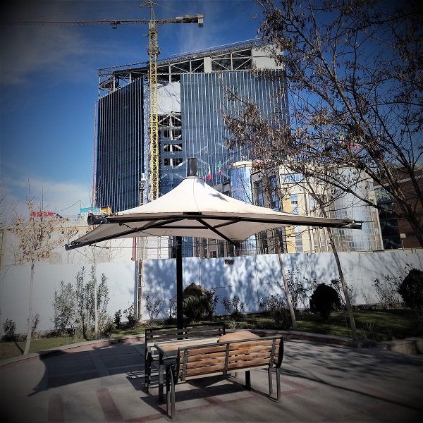 Column-Supported Fabric Shade — 05