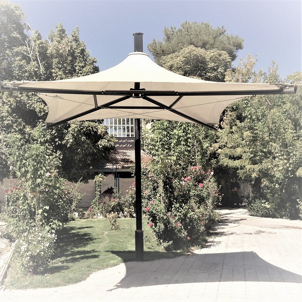 Column-Supported Fabric Shade — 06
