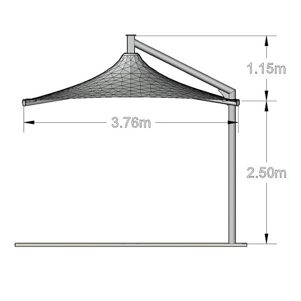 Column-Supported Fabric Shade — 10